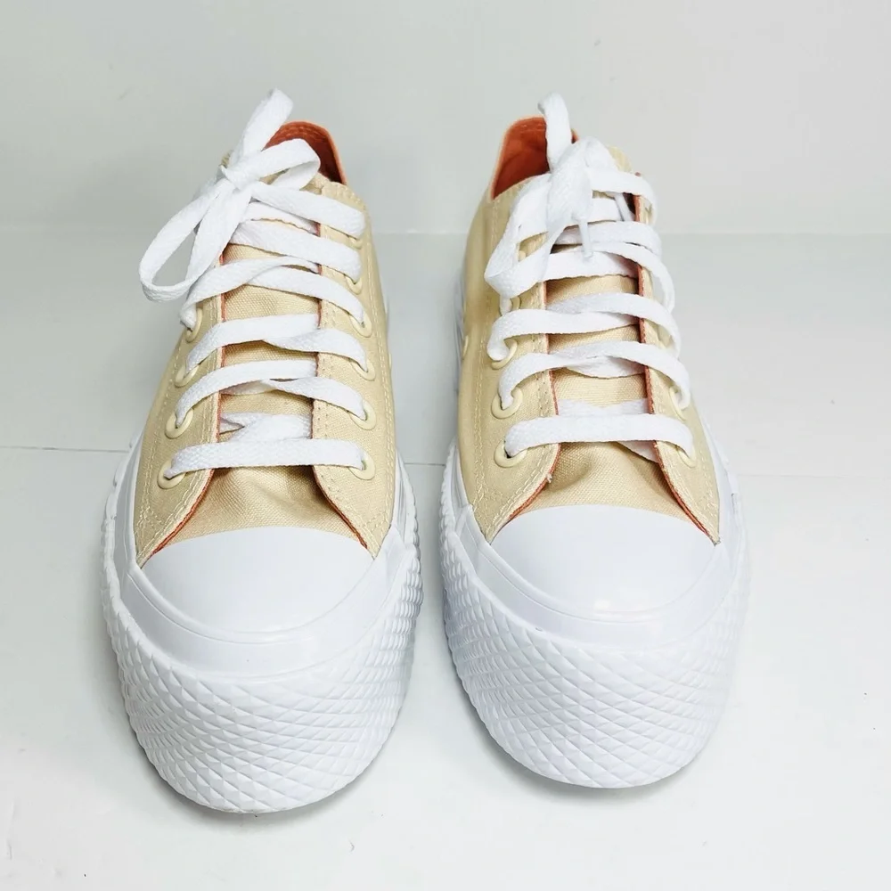 Converse Chuck Taylor All Star OX Lift 2X Platform Sneakers Light Twine Size 7.5 - Picture 5 of 8